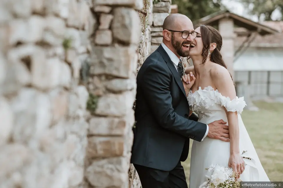 Annalisa e Alessandro nel giorno del loro matrimonio a Villa Barattieri
