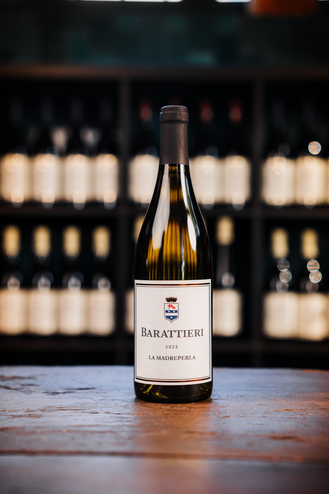 Bottiglia de La Madreperla, Malvasia Colli Piacentini DOC Barattieri, in cantina